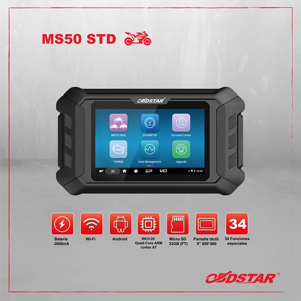 Escaner De Diagnostico MS50 Std OBDSTAR Para Motocicleta