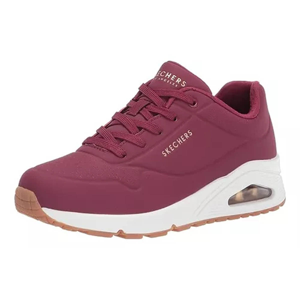 Tenis Skechers Stand On Air 73690/burg Color Guinda Original