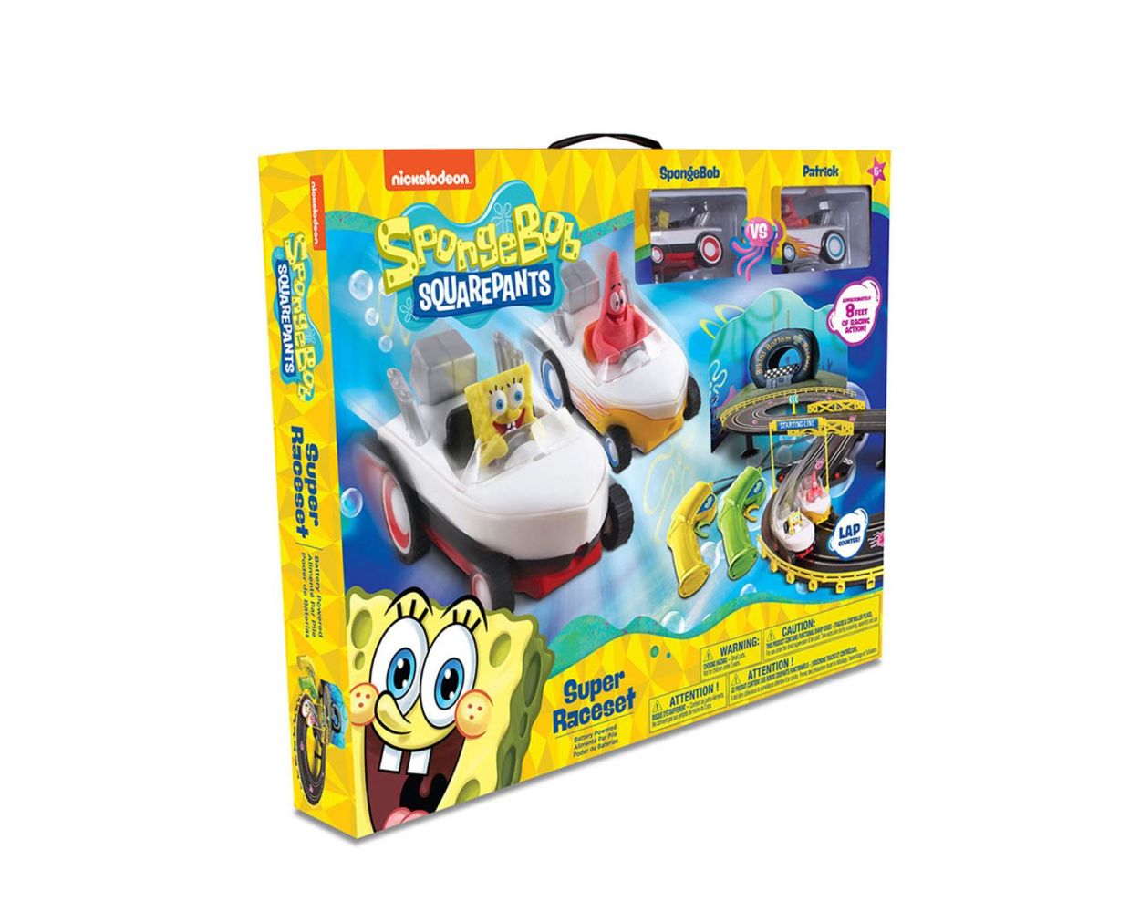  Bob Esponja Pista de Carreras y Vehículos