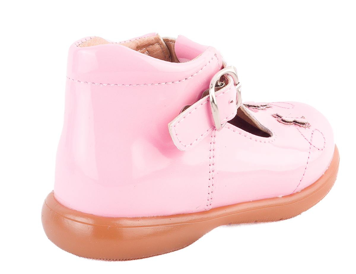 Zapato Niña Arco Primeros Pasos Mariposa 202-460 Rosa Charol.