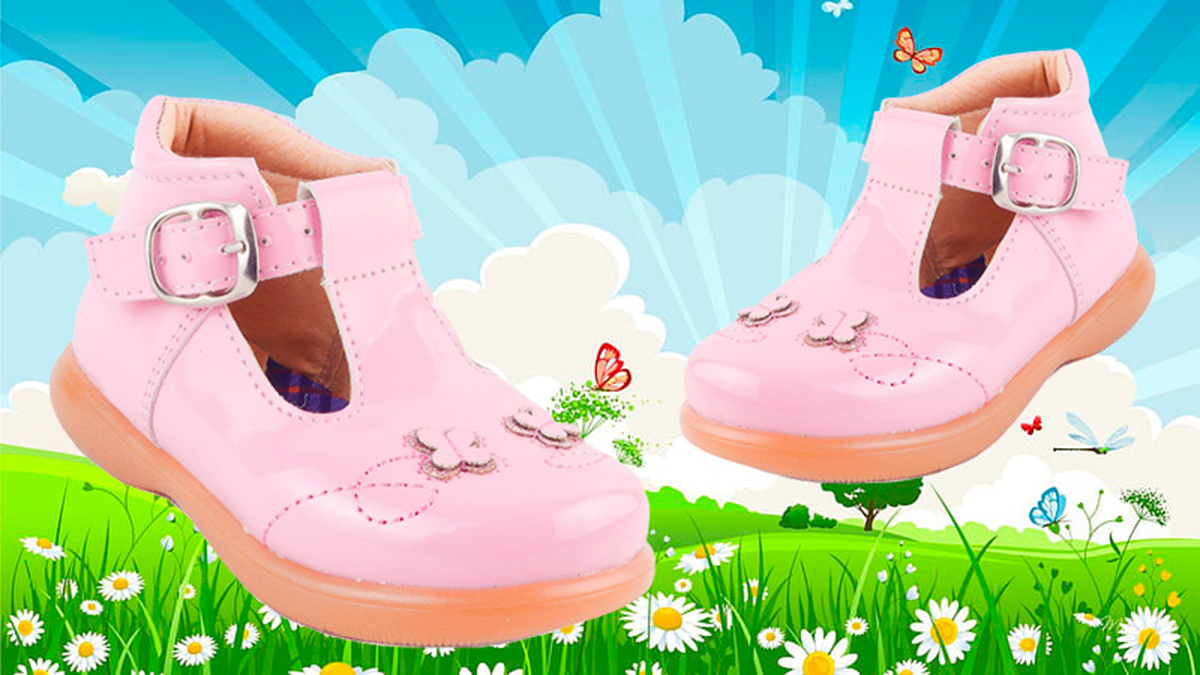 Zapato Niña Arco Primeros Pasos Mariposa 202-460 Rosa Charol.