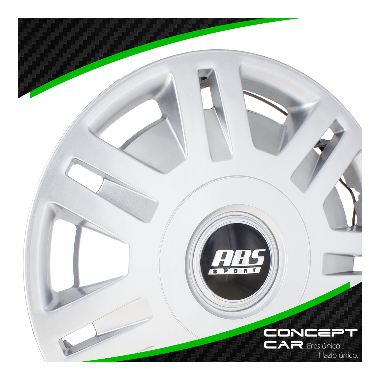 Juego 4 Tapones De Rin 13 Pulgadas Abs Pointer 7 Brazos Gris