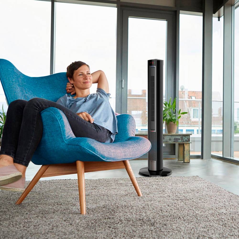 Calefactor Eléctrico y Ventilador de Torre Lasko FH620M, Cerámico, 1500 W