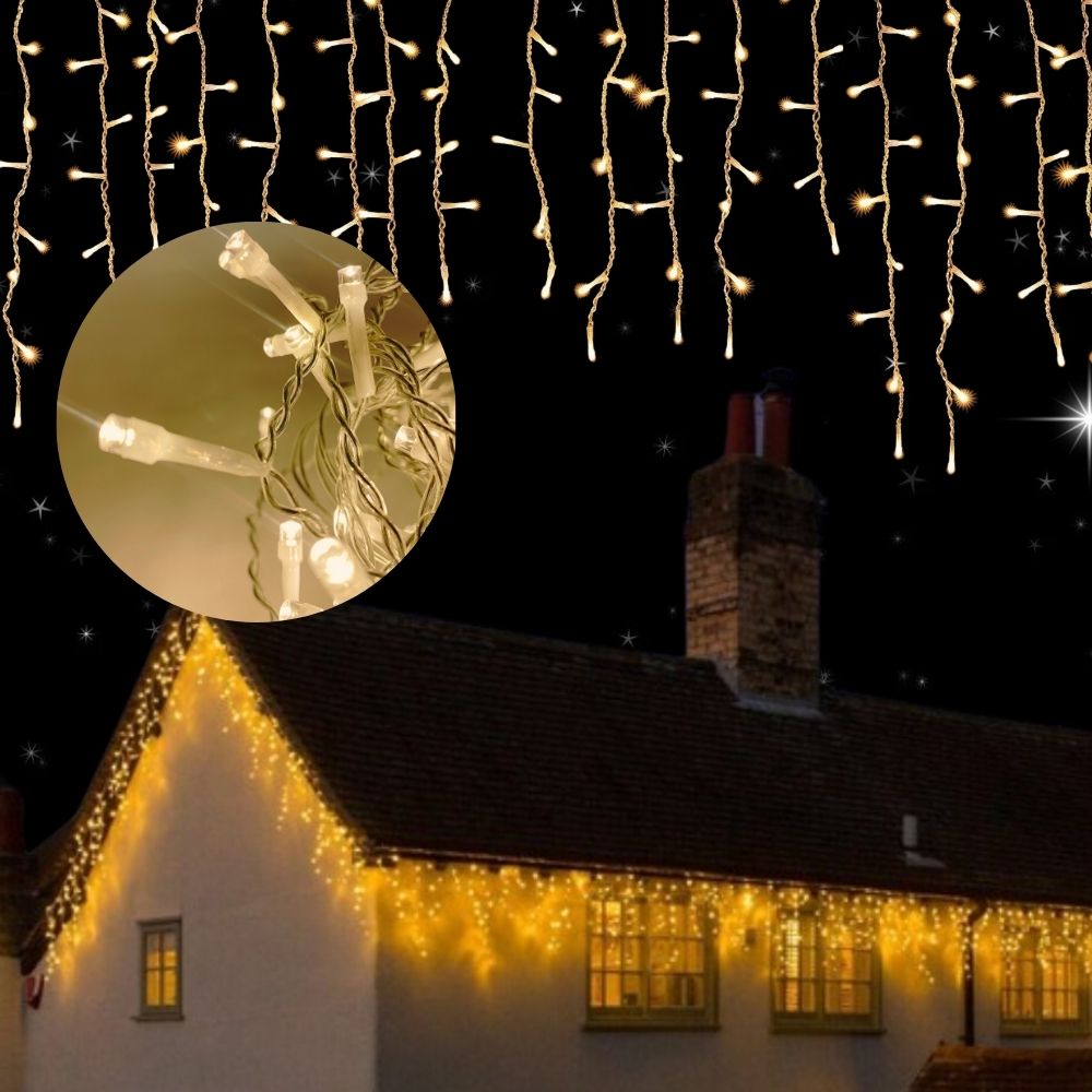 Cascada de Luces de Navidad 200 Leds Dosyu ICE200L RGB Blanco Calido