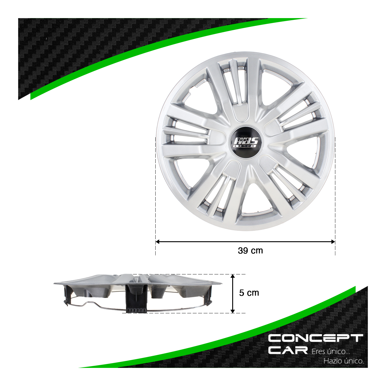 Juego 4 Tapones De Rin 14 Pulgadas Abs 5 Brazos Triples