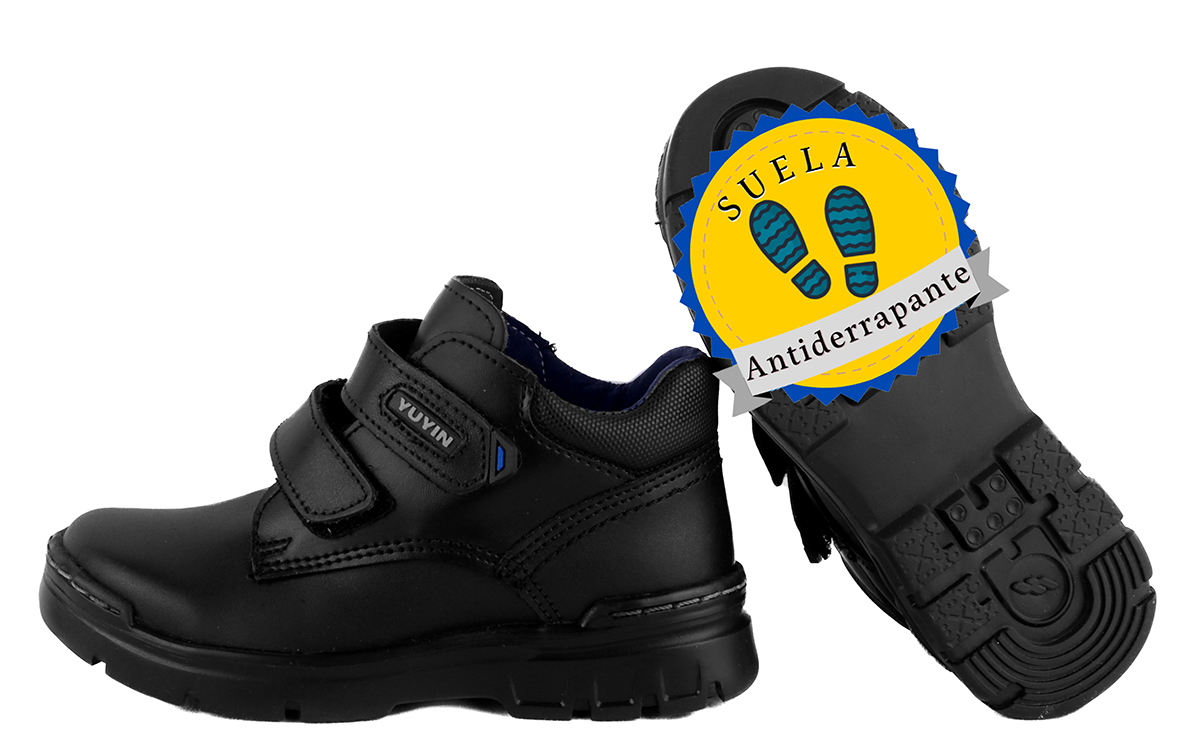 ZAPATO ESCOLARES YUYIN ARCO ORTOPEDICO COSIDO VELCRO 23300-N