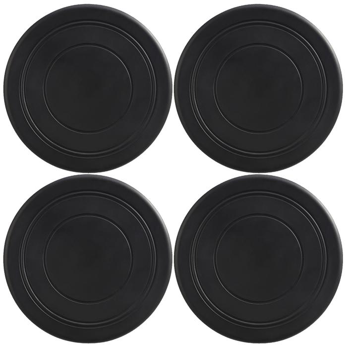 Frisbee de alta flexibilidad MXYBL-004-3 4 Pzas Discos voladores Silicona Diámetro18 cm Negro, FlyBixBlack