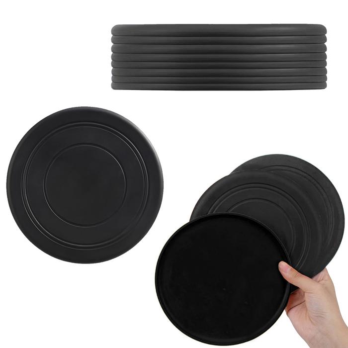 Frisbee de alta flexibilidad MXYBL-004-3 4 Pzas Discos voladores Silicona Diámetro18 cm Negro, FlyBixBlack