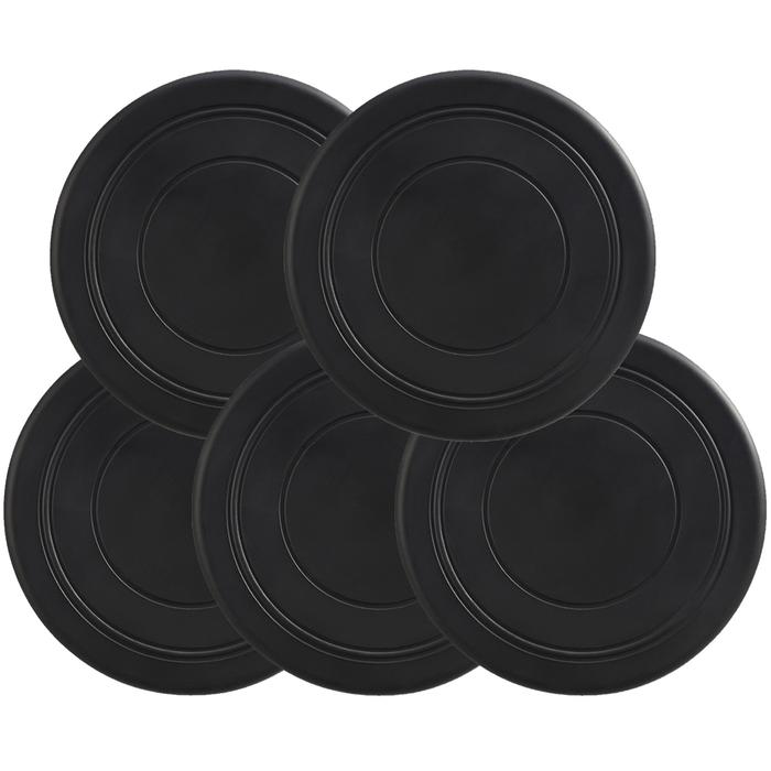Frisbee de lanzamiento suave MXYBL-005-4 5 Pzas Discos voladores Silicona Diámetro18 cm Negro, FlyBixBlack