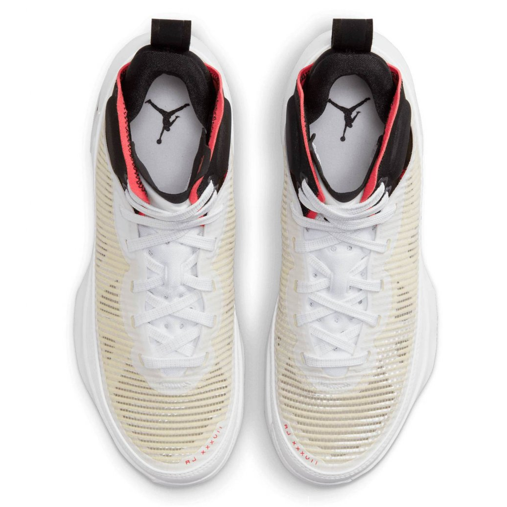 TENIS AIR JORDAN XXXVII BLANCO/NEGRO/ROJO BASQUETBOL MUJER 