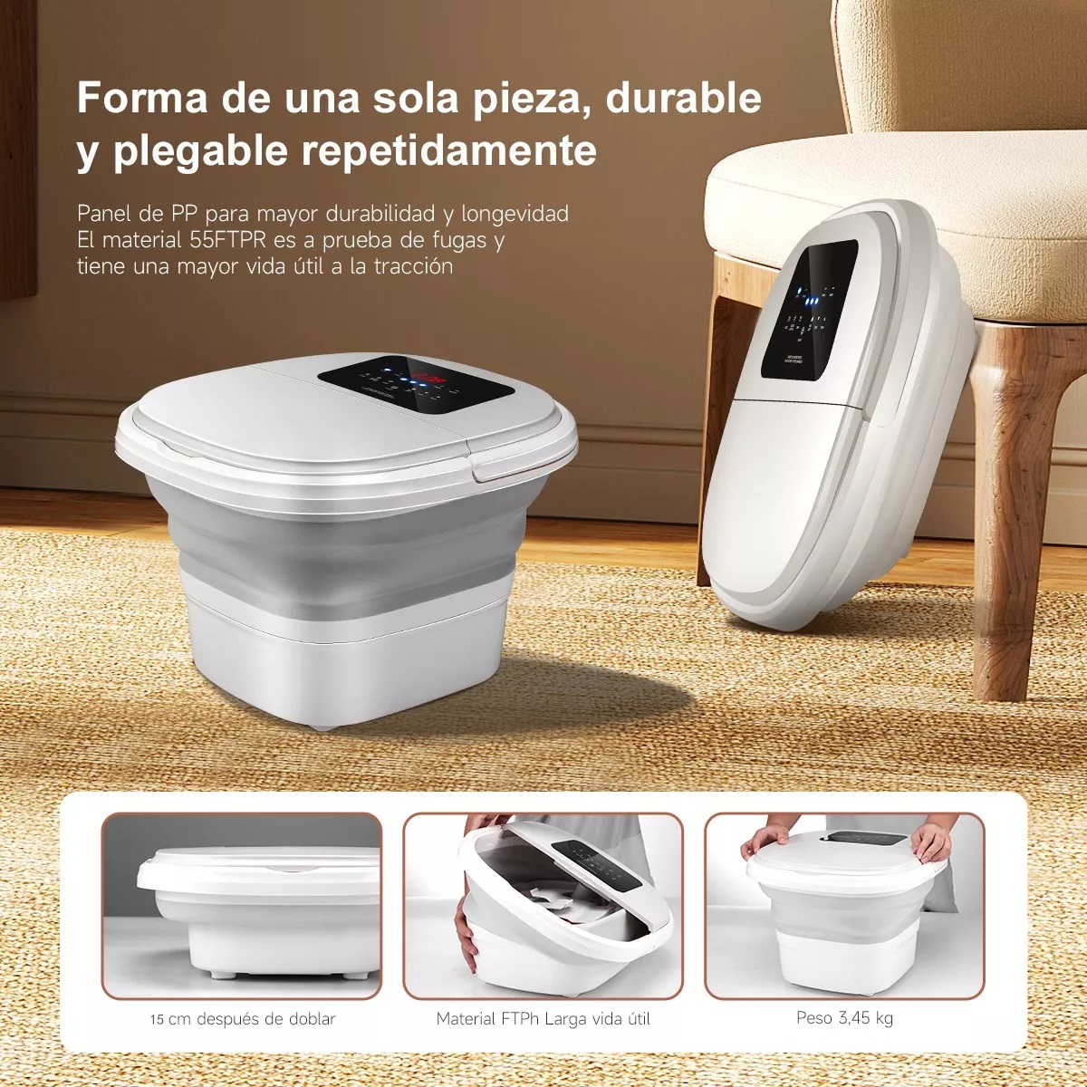 Tina De Masajeador Electrico Spa Para Pies Portatil Plegable