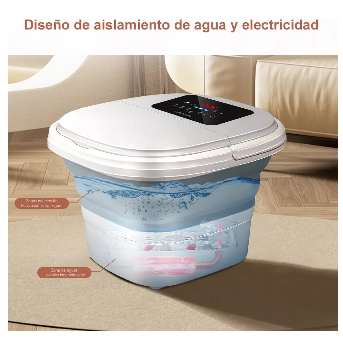 Tina De Masajeador Electrico Spa Para Pies Portatil Plegable