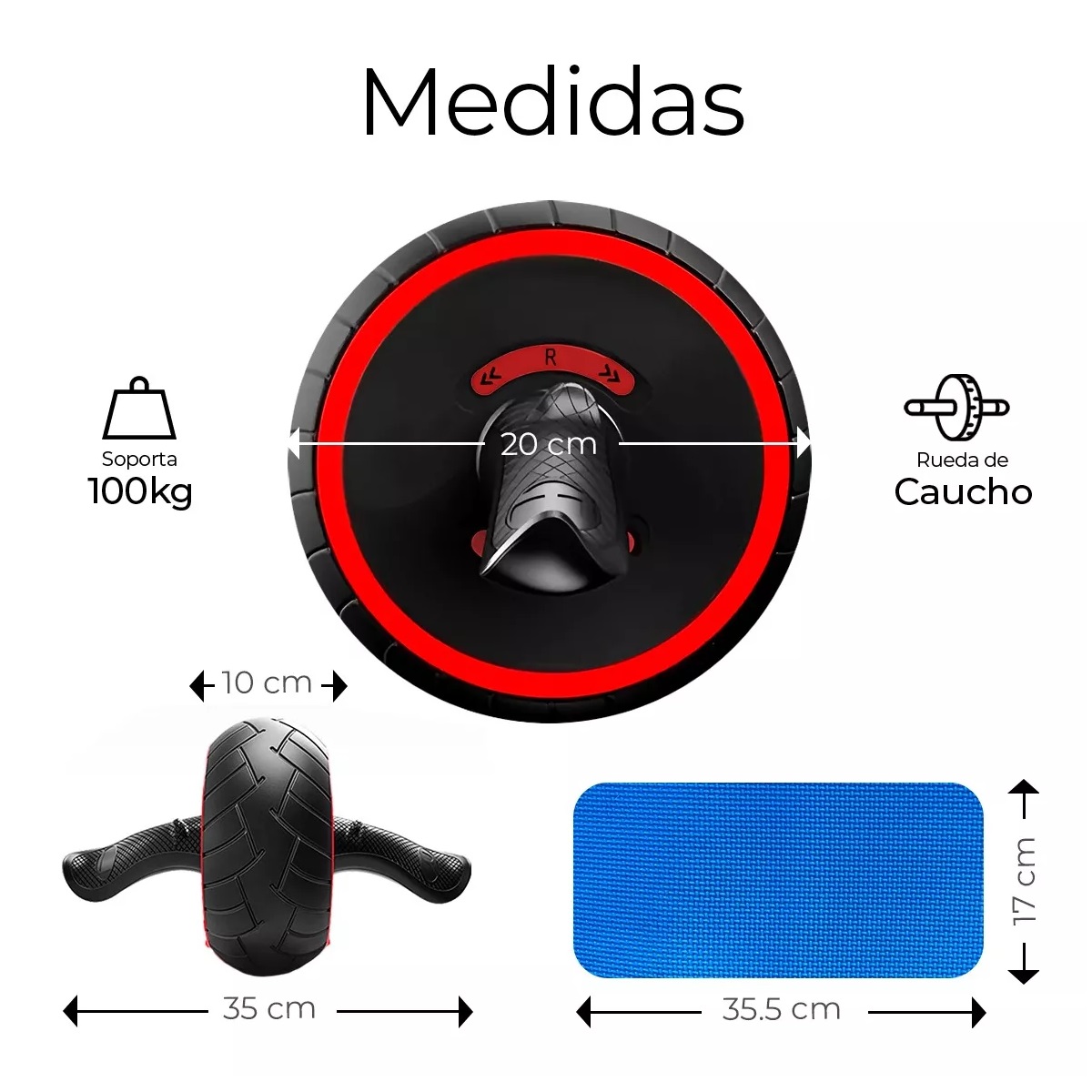 Rueda Para Ejercicio De Abdomen Llantas Rodillo Abs Gimnasio
