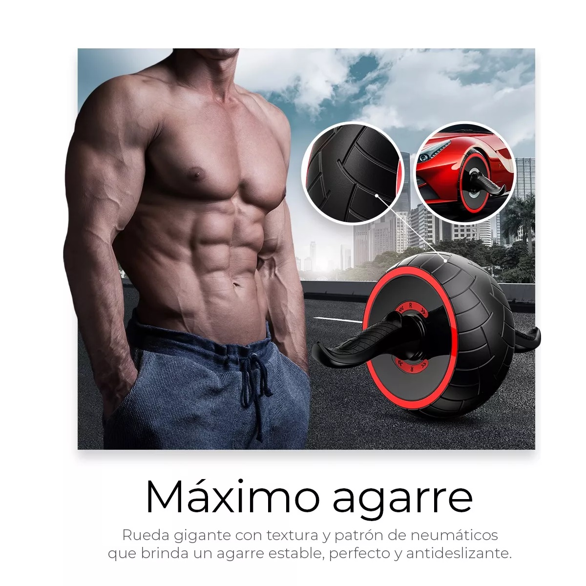 Rueda Para Ejercicio De Abdomen Llantas Rodillo Abs Gimnasio