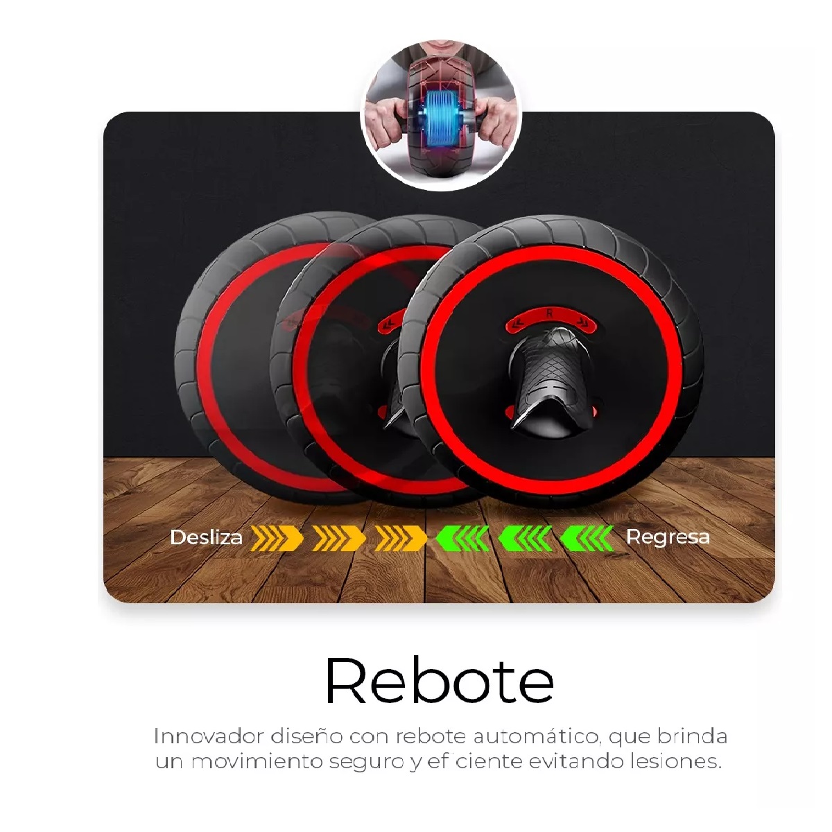 Rueda Para Ejercicio De Abdomen Llantas Rodillo Abs Gimnasio