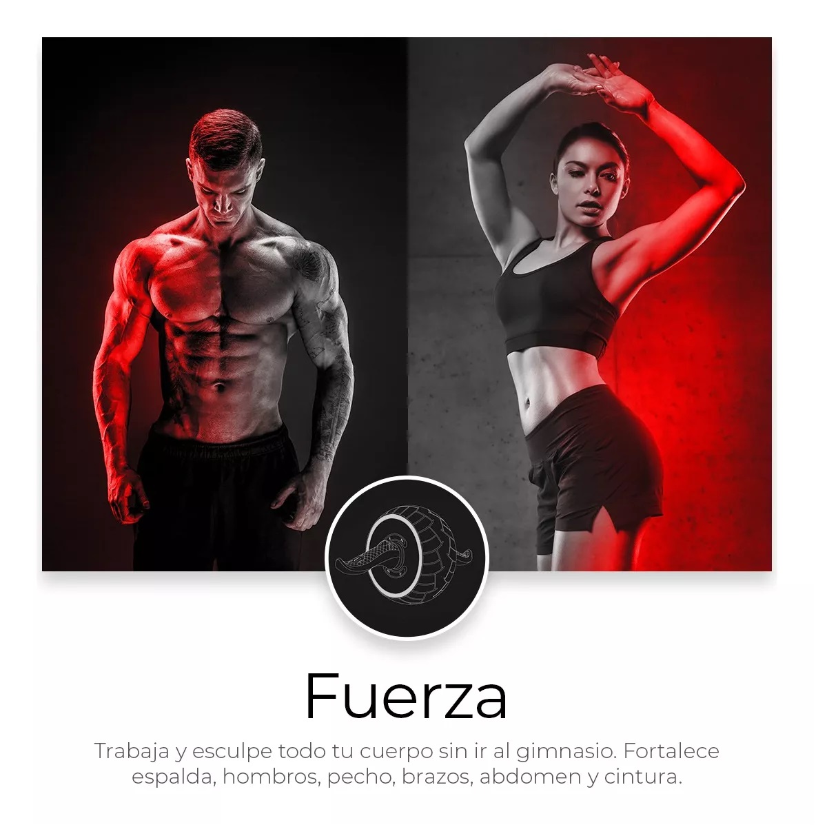 Rueda Para Ejercicio De Abdomen Llantas Rodillo Abs Gimnasio