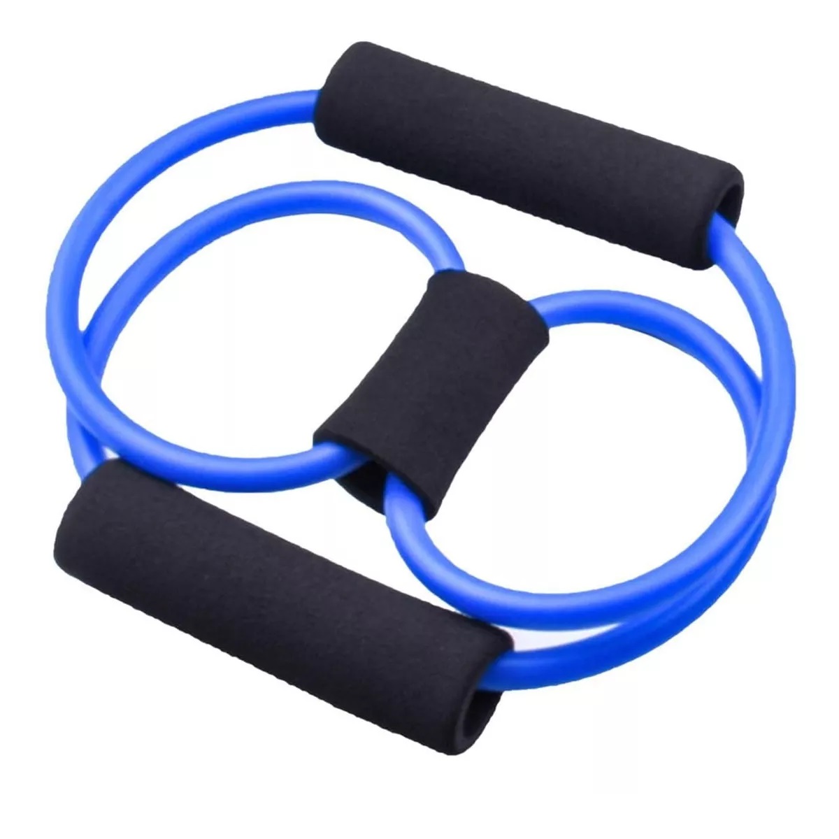 Kit Rodillo Abdominal Barras Push-up Cuerda Ejercitador Mano Azul