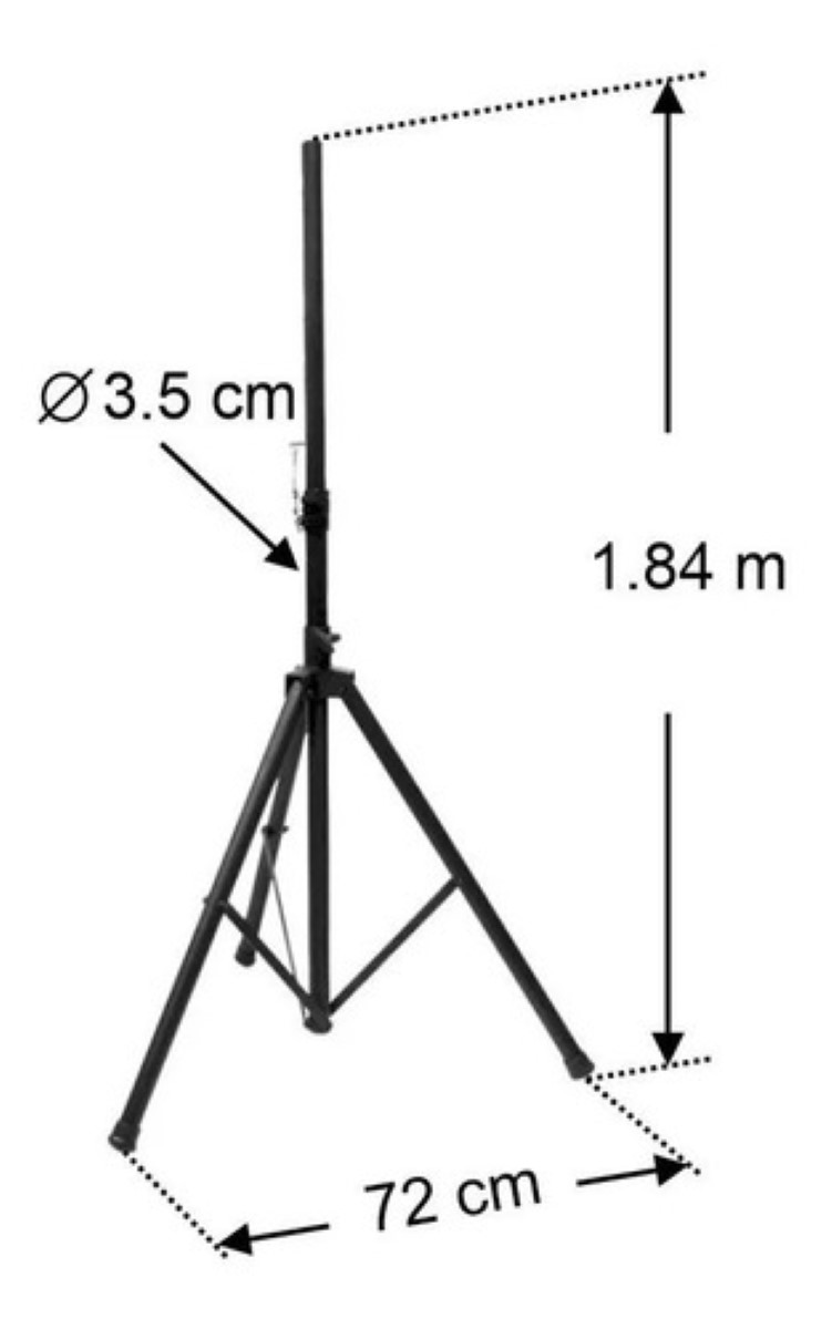 Tripie Para Bafle Bocina Pedestal Soporte 50 kg Negro