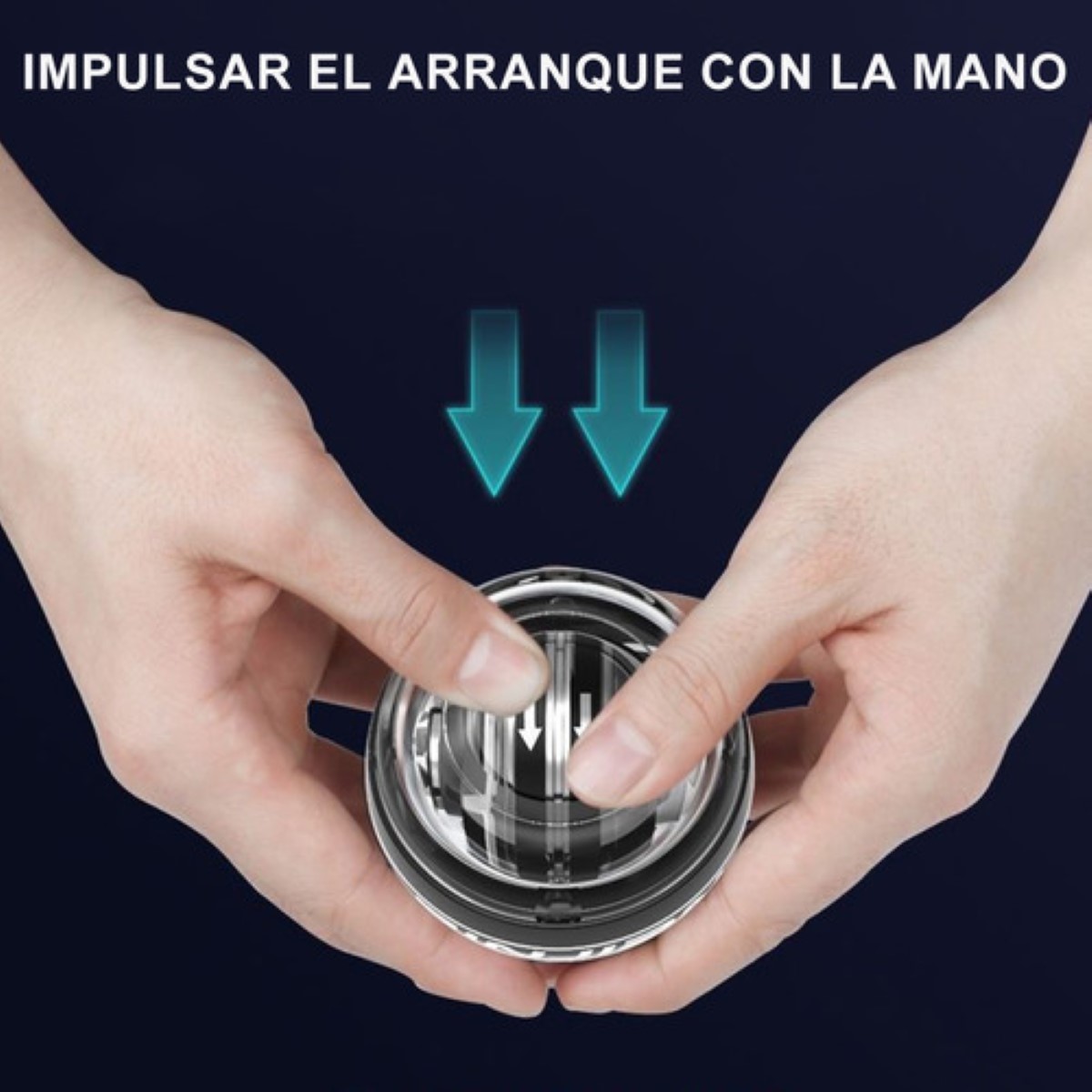 Led Ejercitador Giroscopica Powerball Muñeca Brazo Fuerza Negro