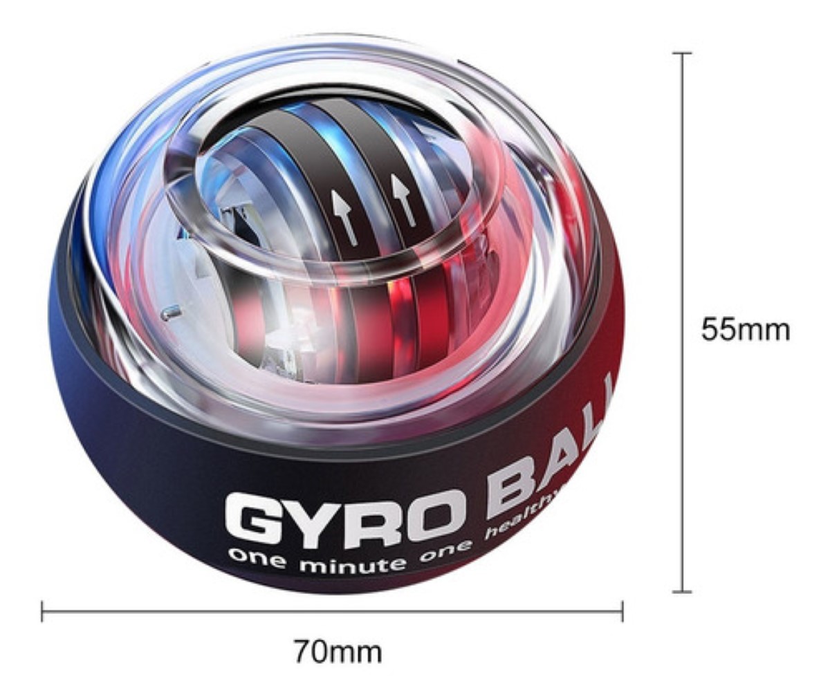 Led Ejercitador Giroscopica Powerball Muñeca Brazo Fuerza Negro