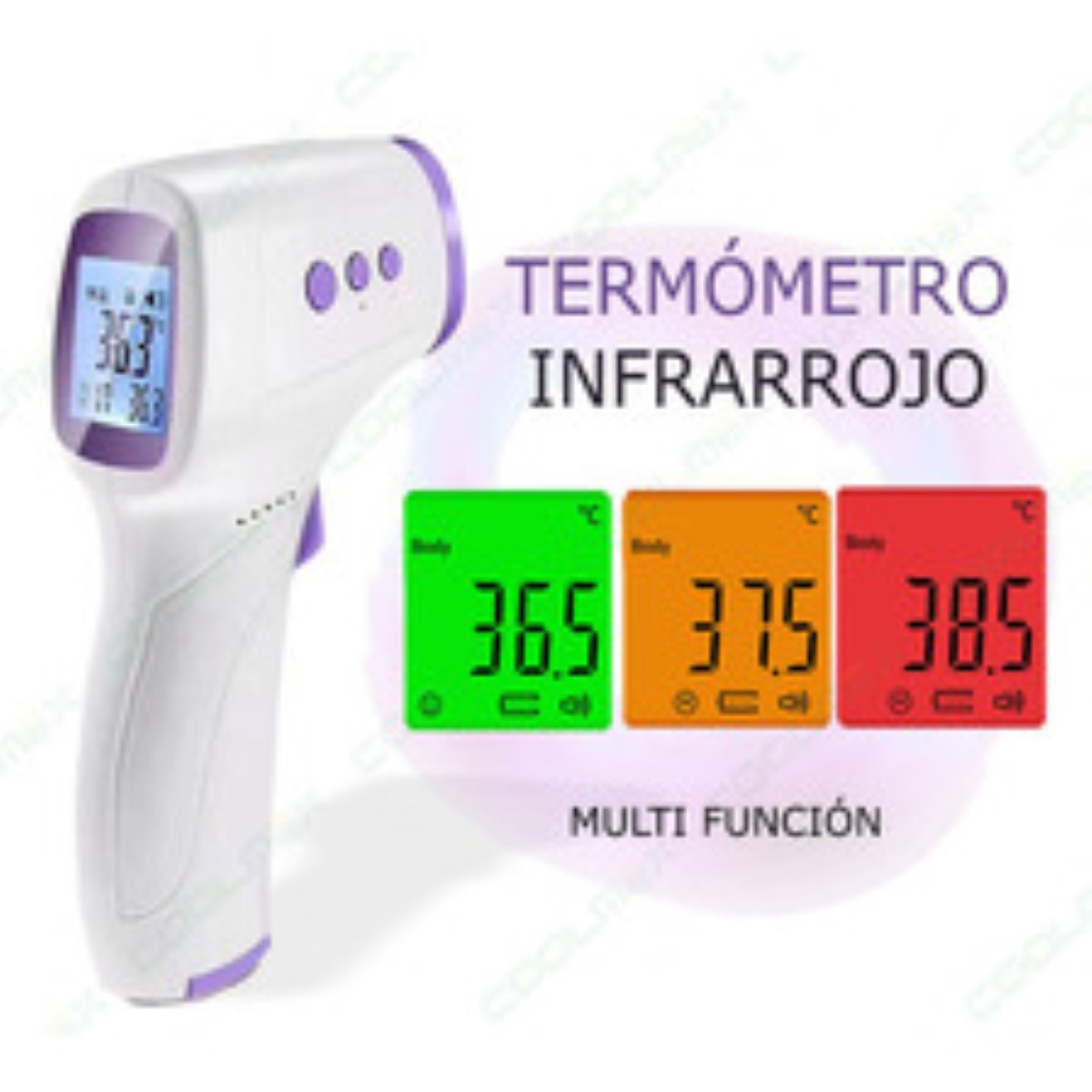 Termómetro Infrarrojo Digital Certificado Blanco/Morado