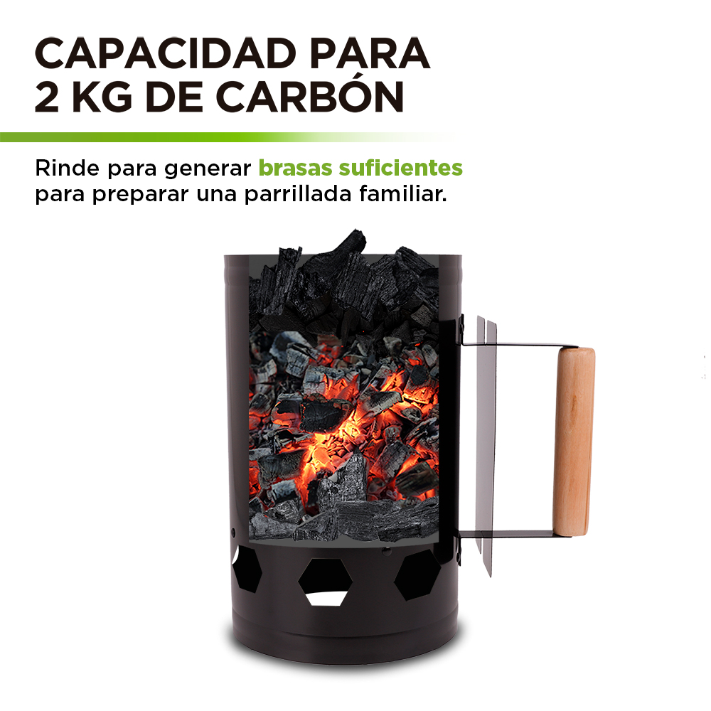 Encendedor de Carbón para asador, Parrillas y Chimenea Hikeo