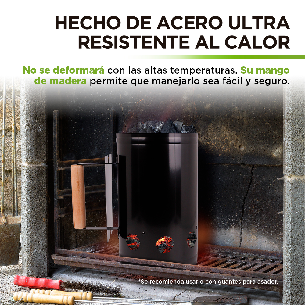 Encendedor de Carbón para asador, Parrillas y Chimenea Hikeo