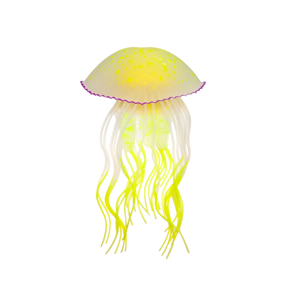 Lomas Medusa Fluorescente Caribe para Acuarios y/o Peceras Tamaño Mediano Colores Surtidos