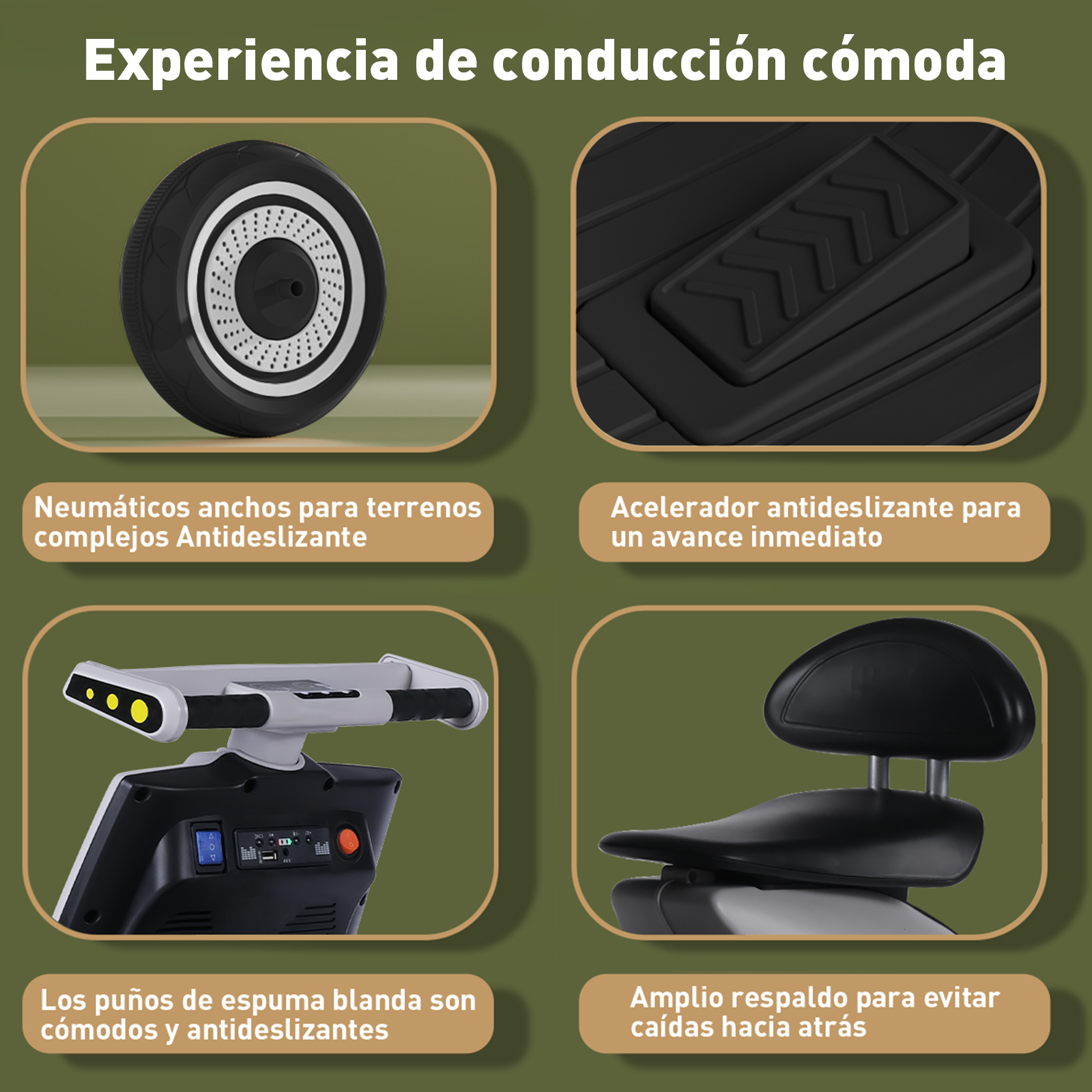 Mini Moto Eléctrica Vintage Infantil Honey Whale BDQ-916 Gris