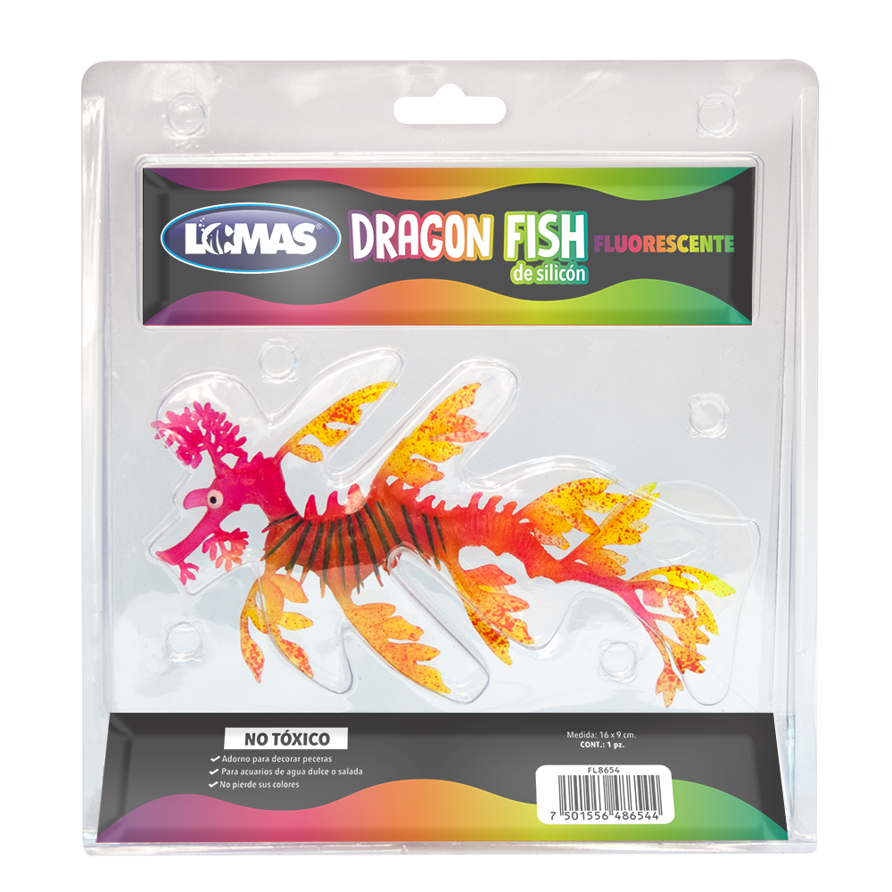 PEZ DRAGON FLUORESCENTE COLORES SURTIDOS