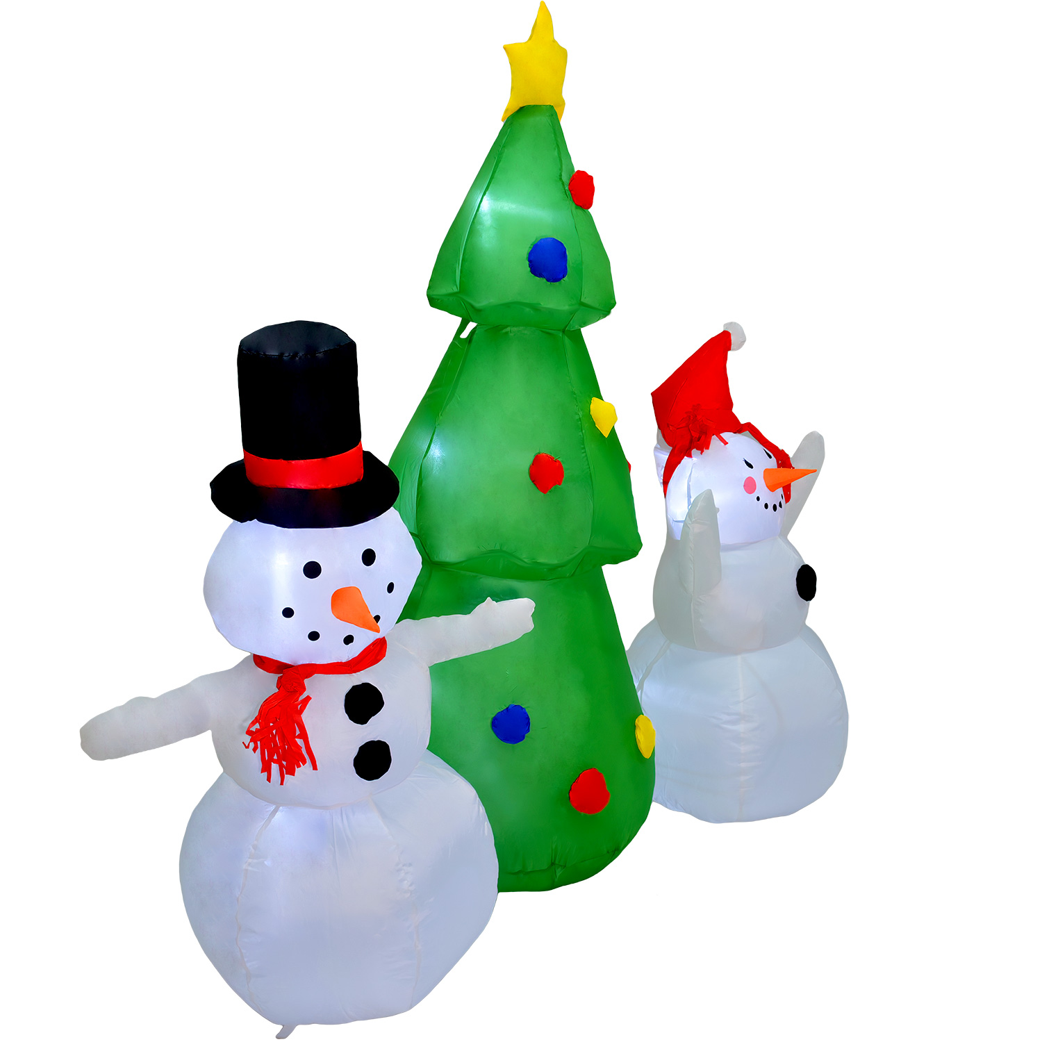 Inflable Navidad Muñeco Nieve 1.65m Decoracion Luz Led