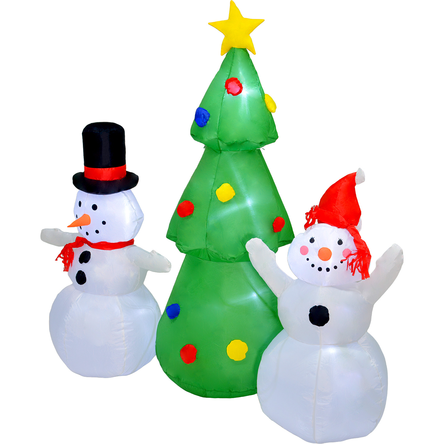 Inflable Navidad Muñeco Nieve 1.65m Decoracion Luz Led