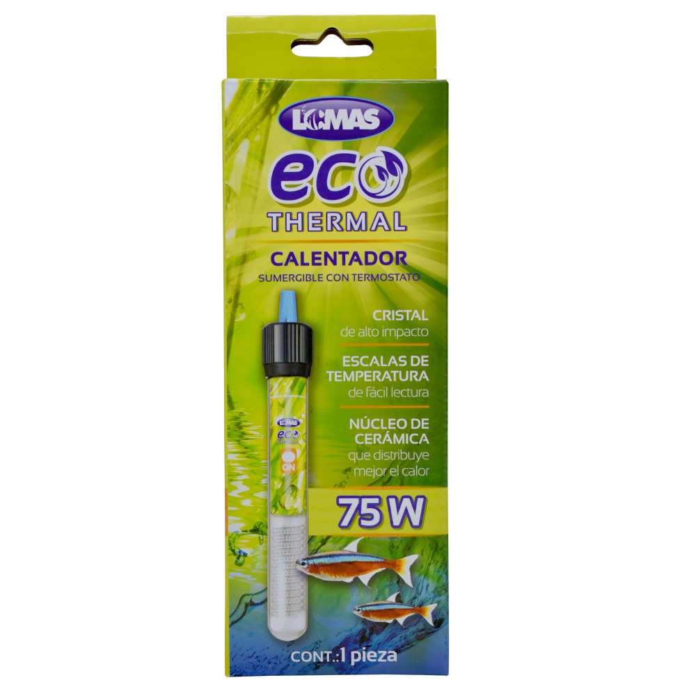CALENTADOR SUMERGIBLE C/TERMOSTATO ECOTHERMAL 75 W