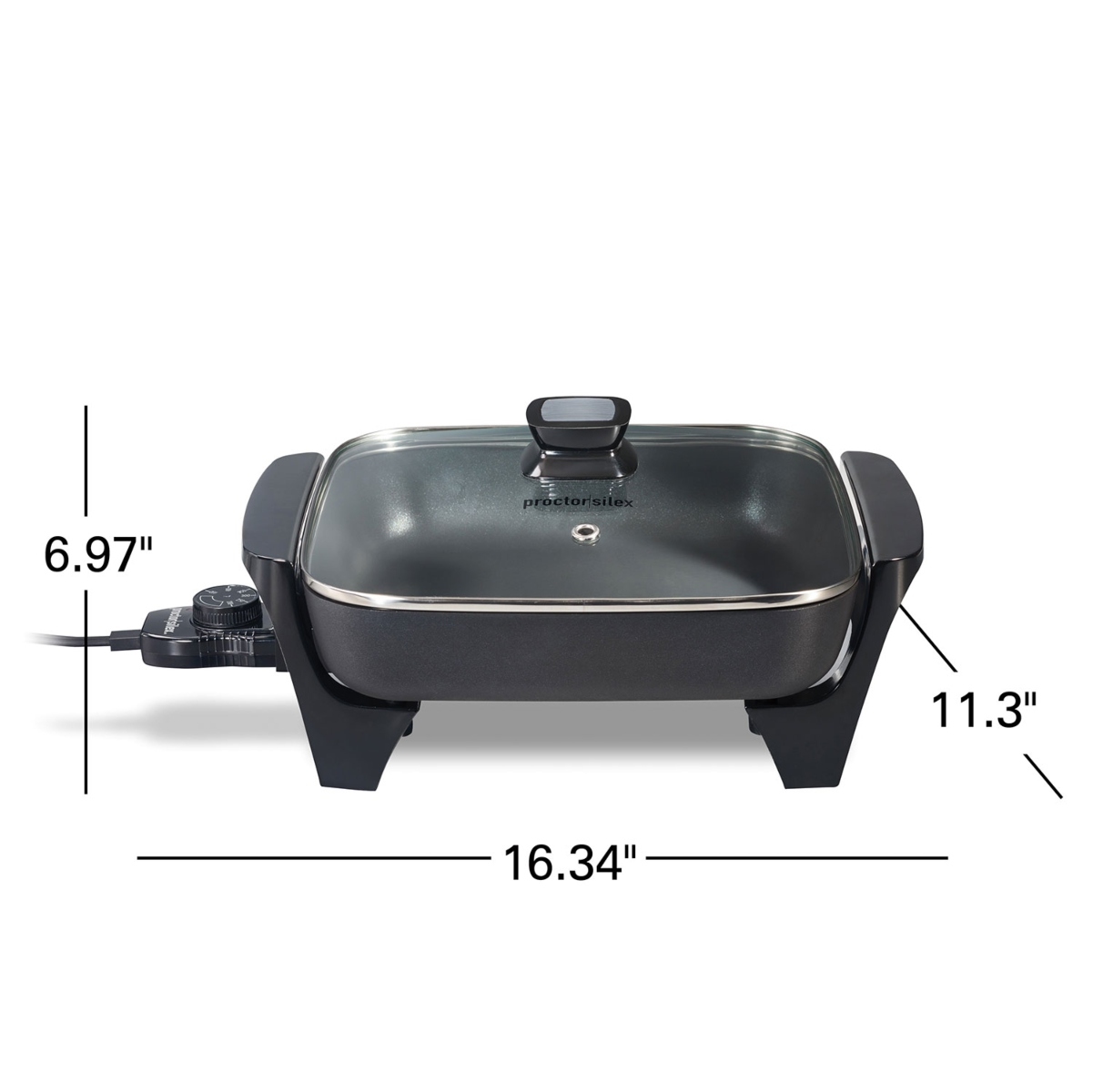 SARTÉN ELÉCTRICO HAMILTON BEACH / PROCTOR SILEX 38526PS 1500W NEGRO ALBY2.