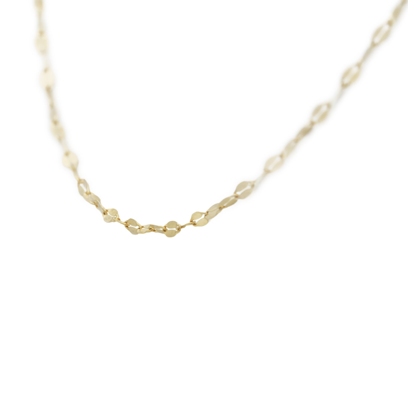 Cadena Grano de Café Italiano Oro 14 Kilates.