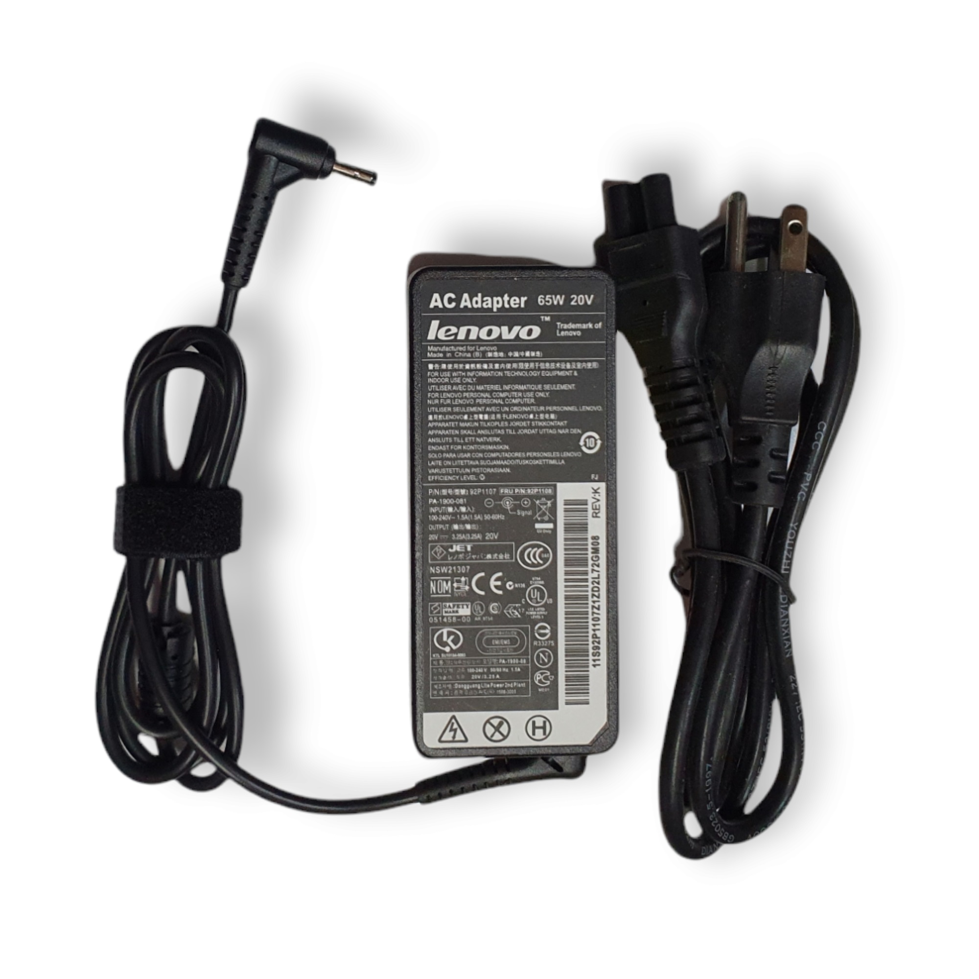 Cargador Para Laptop Lenovo 20v 3.25a 65w Plug 4.0mm * 1.7mm