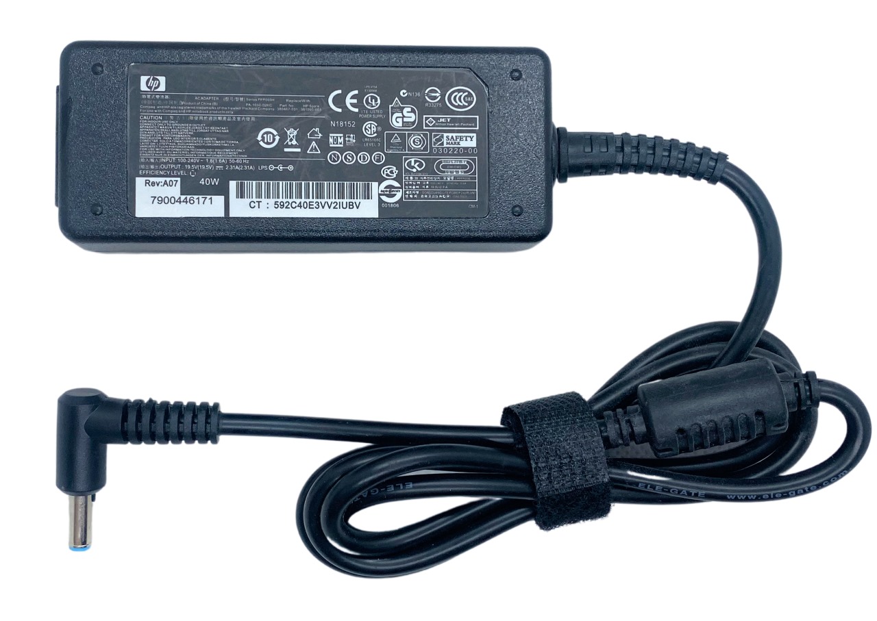 Cargador Para Laptop Hp Punta Azul 19.5v 2.31a Chromebook