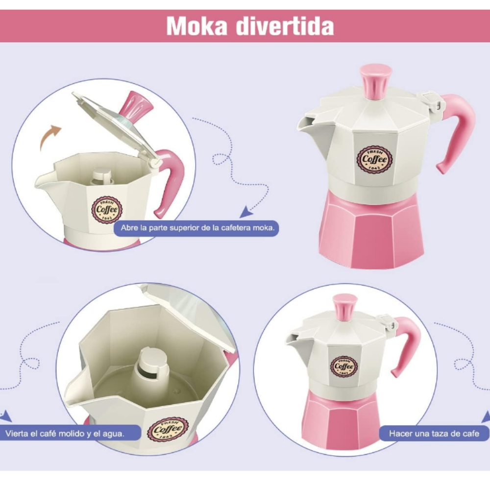 Kit juguete infantil didáctico juego de te cocina para niñas 