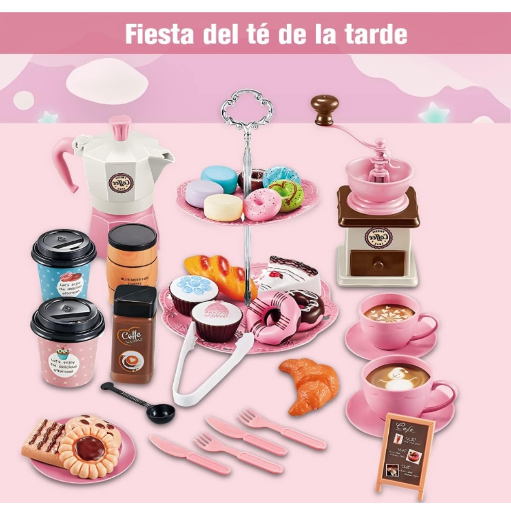 Kit juguete infantil didáctico juego de te cocina para niñas 