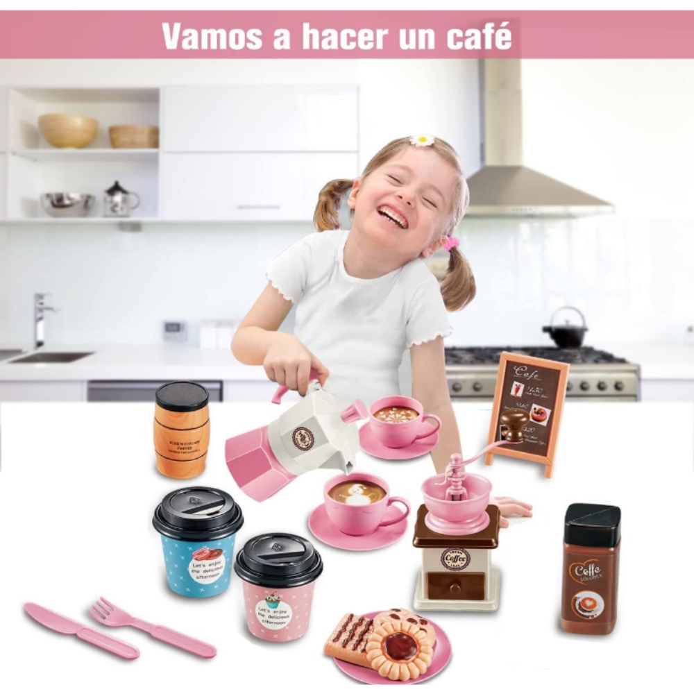 Kit juguete infantil didáctico juego de te cocina para niñas 