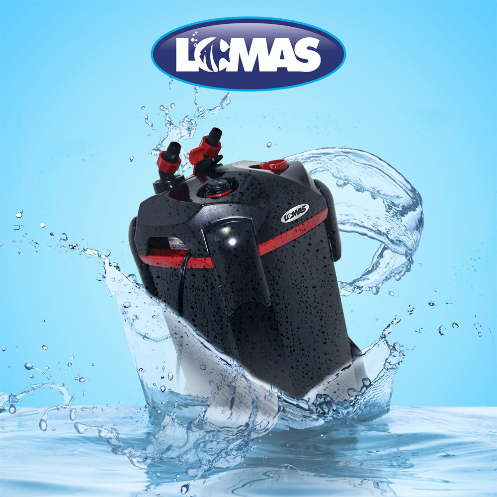 Lomas AquaJet Canister Filtro Externo con Luz UV para Peces de Acuario 400 litros, Combina Tres Etapas de Filtración, Inhibe Microorganismos,