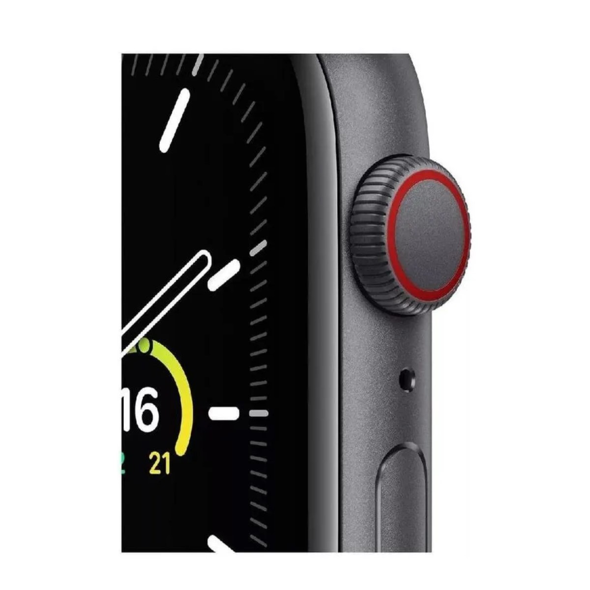 Apple Watch SE 44mm 1a Gen GPS + LTE Caja de Aluminio Sport Band Gris Espacial - Correa Negra 