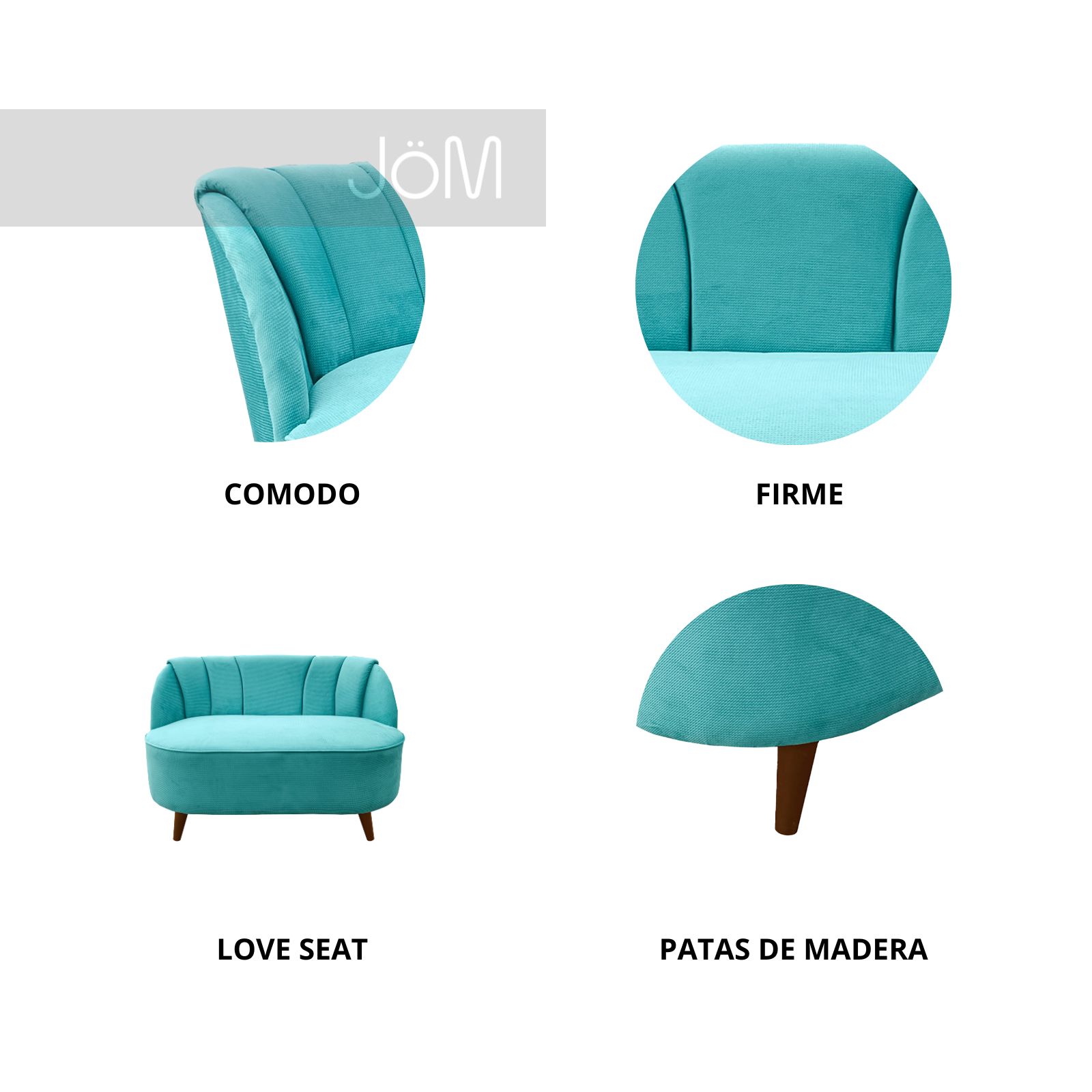Love Seat Sin Brazos Kisa 