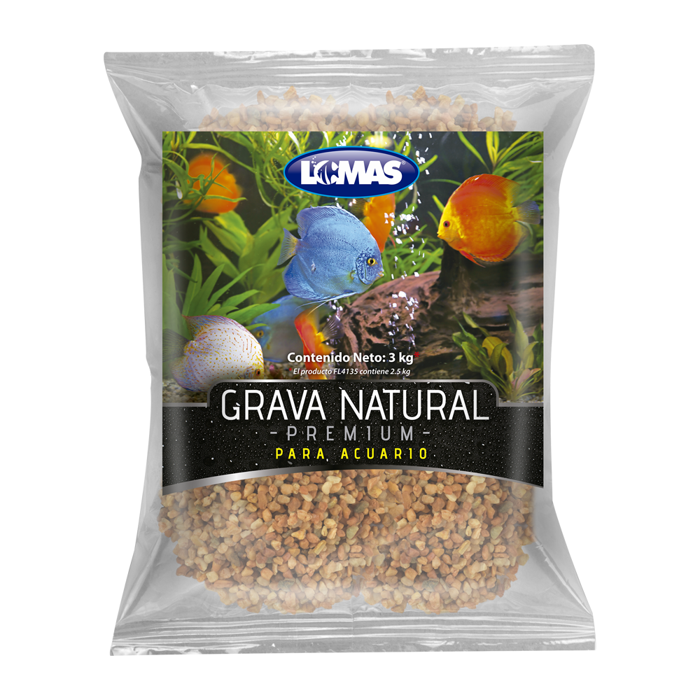 Lomas Grava Mármol Oro Viejo para Acuario y/o Pecera Contiene 3 Kilogramos