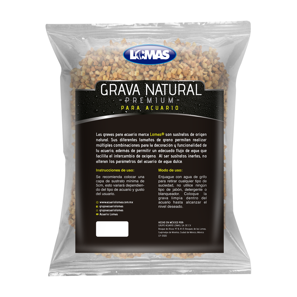 Lomas Grava Mármol Oro Viejo para Acuario y/o Pecera Contiene 3 Kilogramos