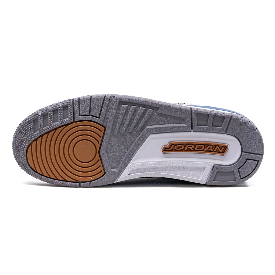 TENIS AIR JORDAN 3 RETRO WIZARDS BLANCO AZUL BASQUETBOL HOMBRE TALLA #28