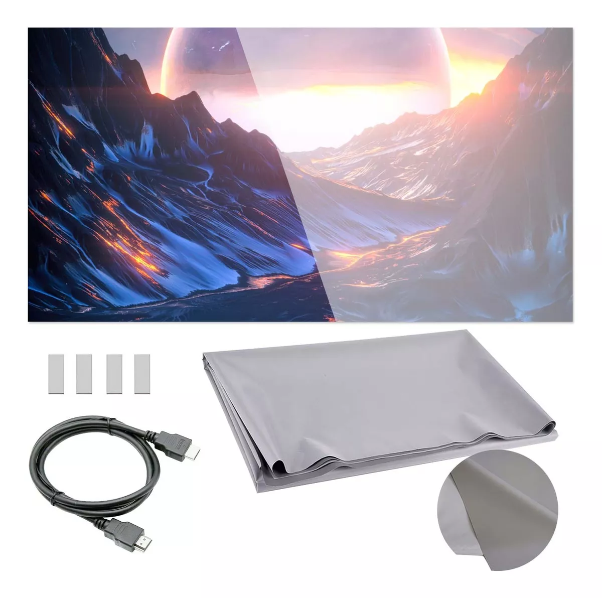 Pantalla De Proyeccion Cortina Metálica Anti-luz