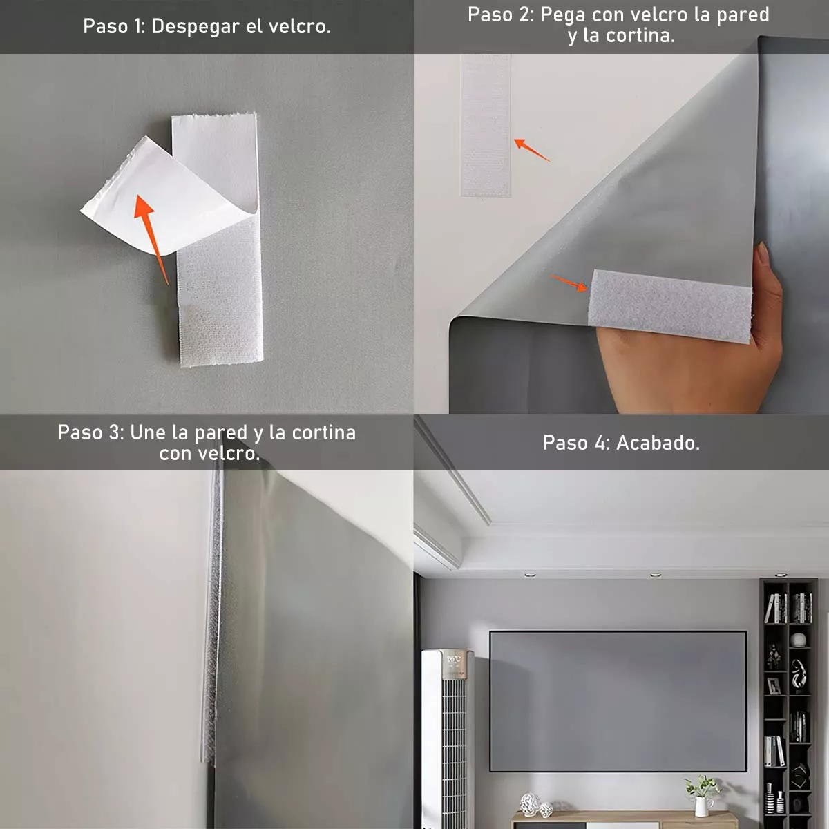 Pantalla De Proyeccion Cortina Metálica Anti-luz