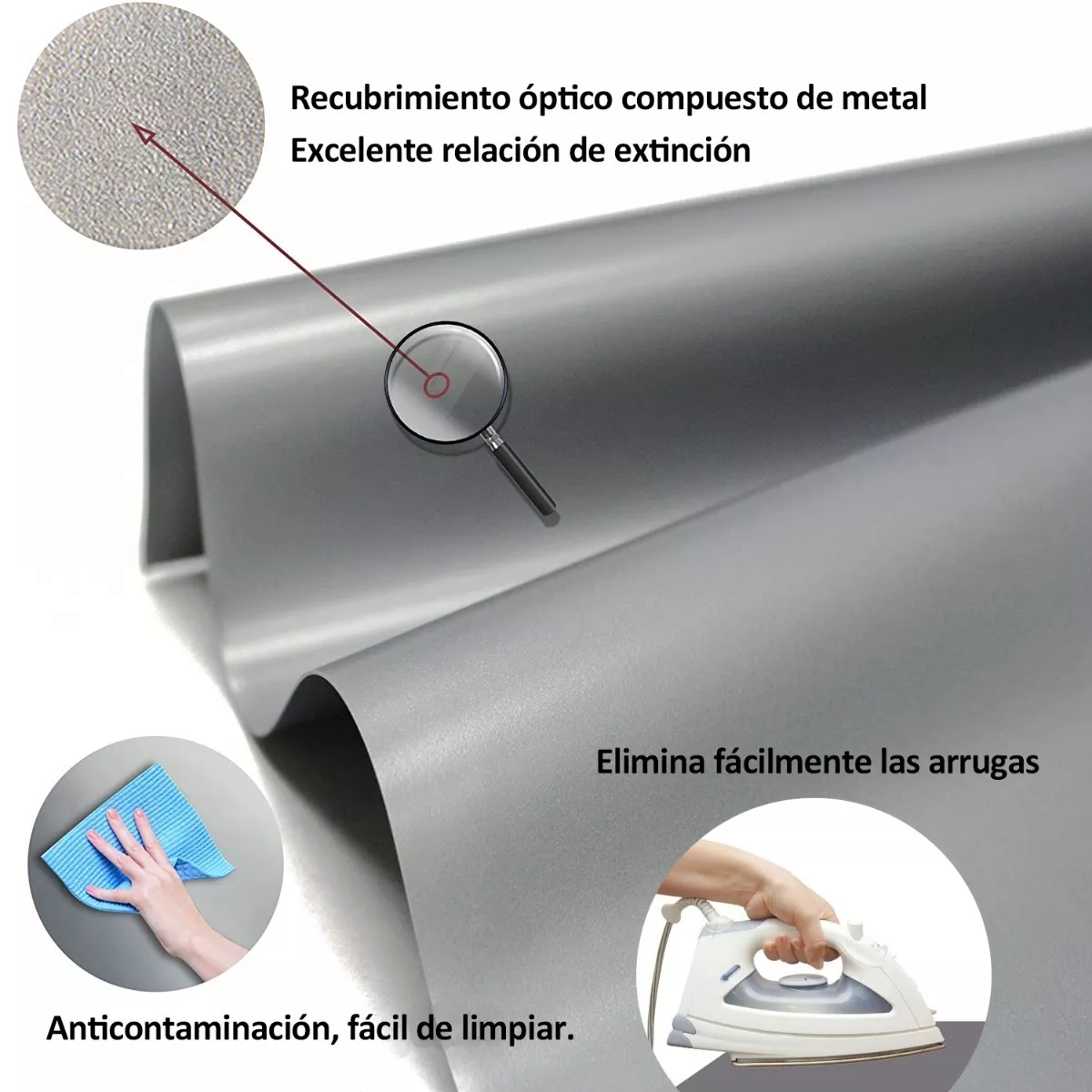 Pantalla De Proyeccion 100inch Cortina Metálica Anti-luz