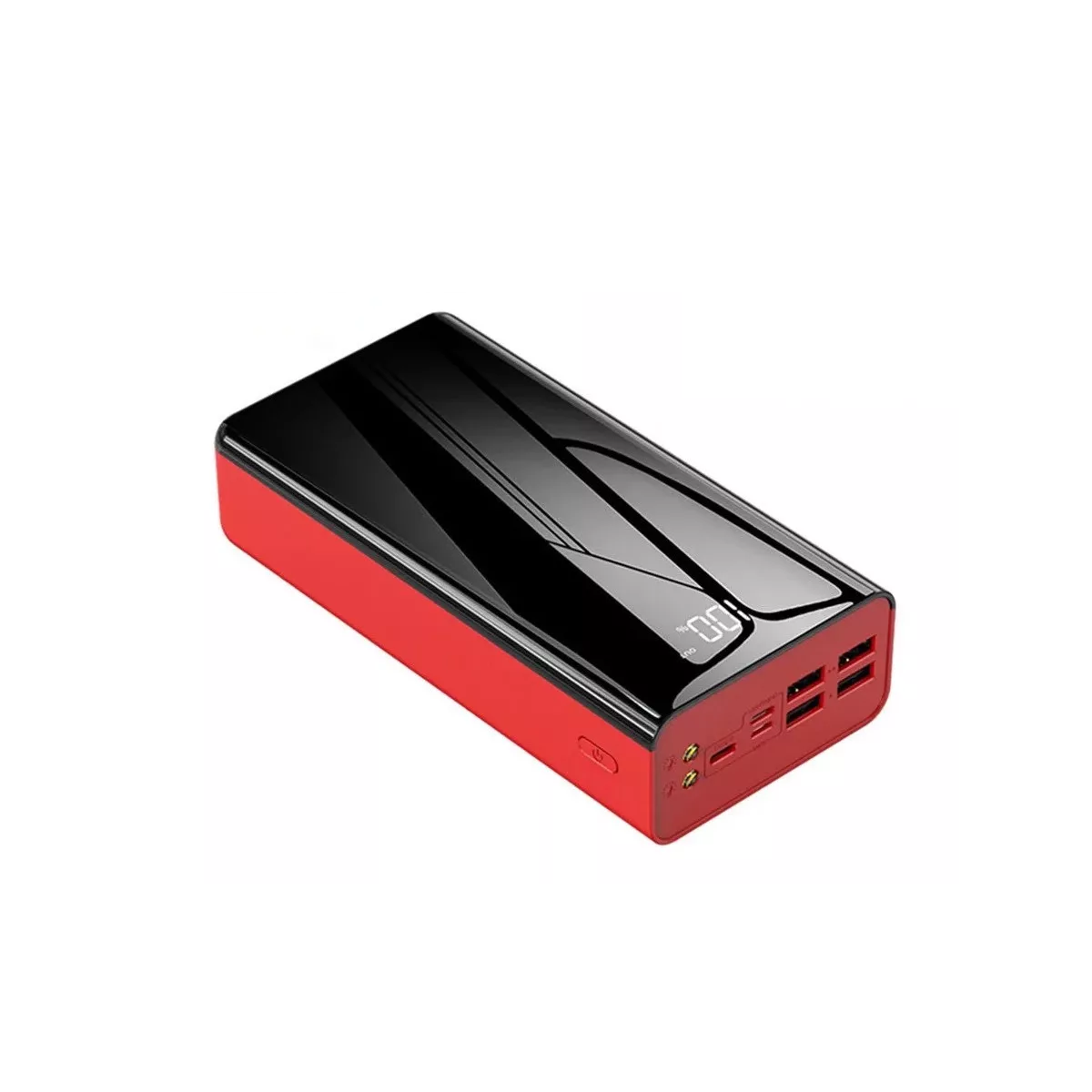 Banco De Energía Batería Portátil 40000mah Celda De Carga Rojo